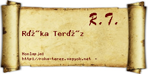 Róka Teréz névjegykártya